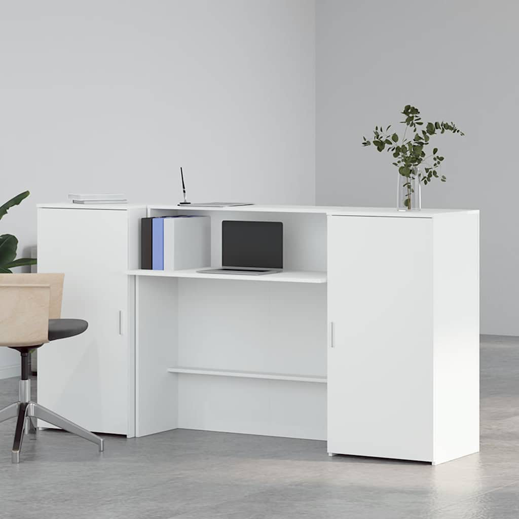 Latitude Run Baki Standing Desk White 103.5cm H x 200cm W x 50cm D