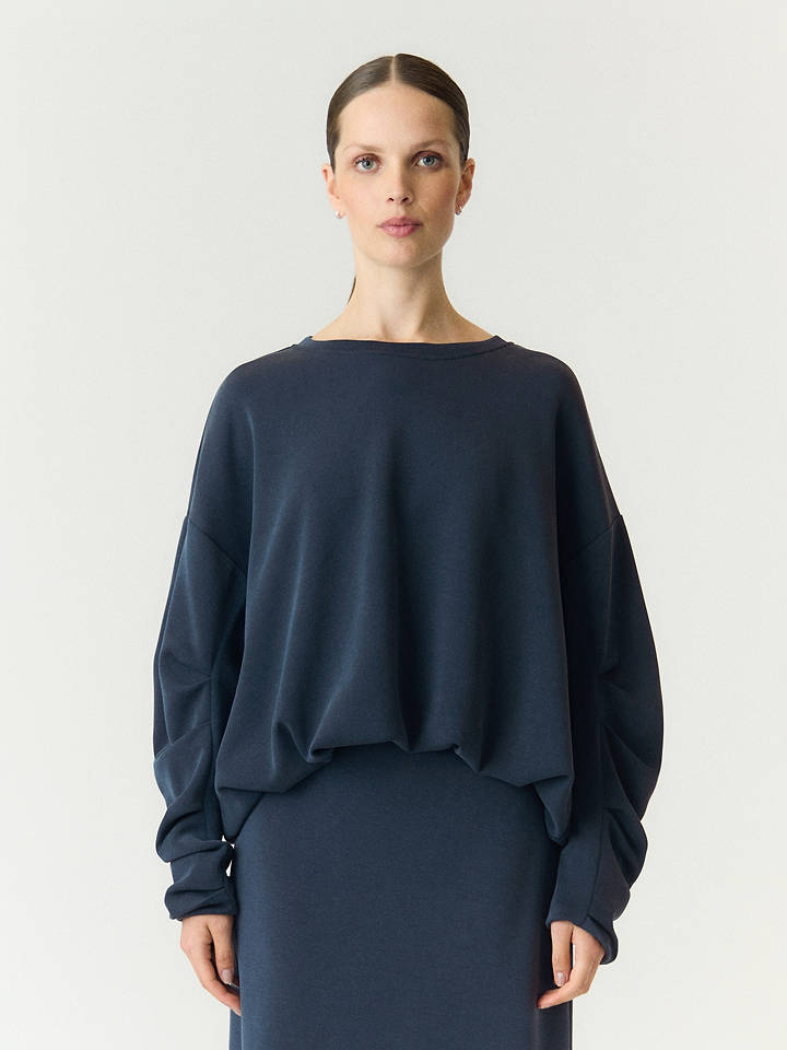 YAS Sweatshirt in Dunkelblau - S