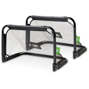 EXIT-Toys Fußballtor Pico, aus Metall, schwarz, faltbar, 90 x 60 cm, 2 Stück