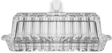 "Majestic Gifts Inc. Crystal Covered Butter/Cheese Dish-7.25"" Length - 7.25"" Length"