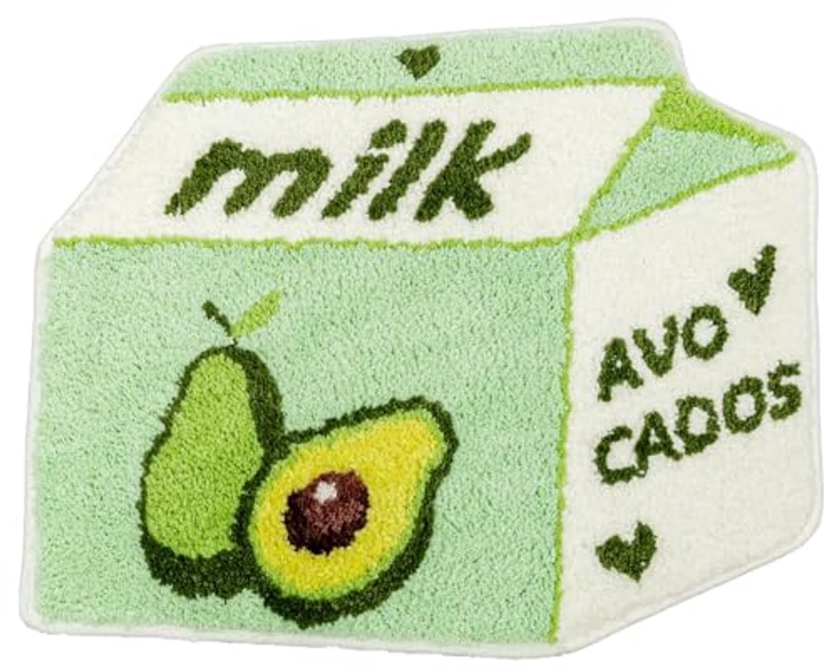 Groene Avocado Badmat voor Kinderen - Antislip en Absorberend