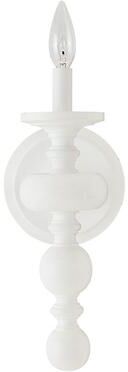 Peyton 1-Light Wood Sconce - White - Ballard Designs
