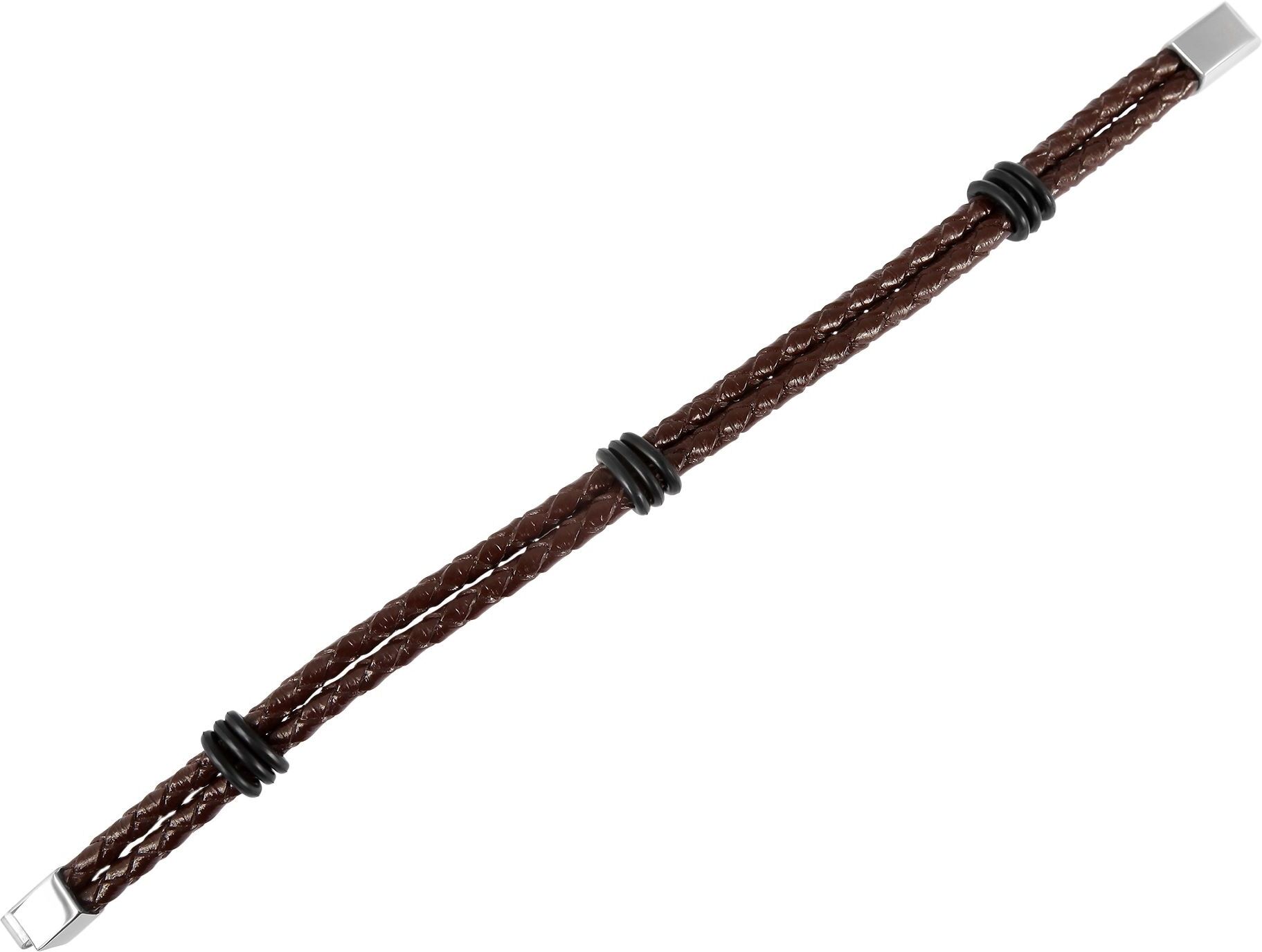 Lederarmband ADELIA´S "Unisex Armband ¿ Lederarmband aus Leder 21 cm" Gr. 21, braun, Armbänder, Kinder, Blacklist, Lederarmband