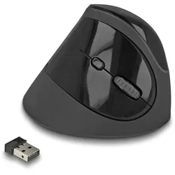 DELOCK Ergonomische USB Maus vertikal - kabellos schwarz