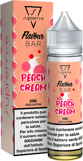 Suprem-e Peach Cream Flavour Bar Liquido Shot Mix 20ml Pesca Fragola Panna Montata Ghiaccio