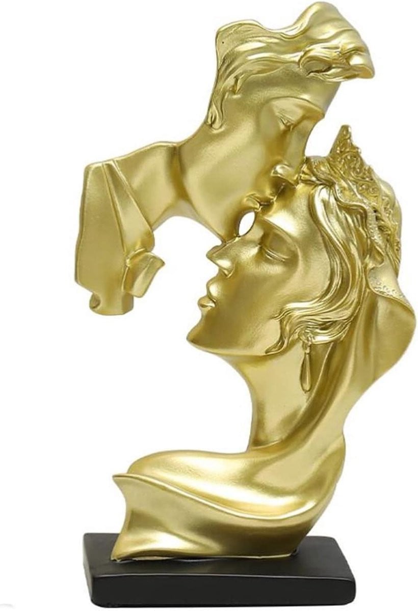 Abstract Beeld Kunst Paar Goud - Romantische Woonkamer Decoratie