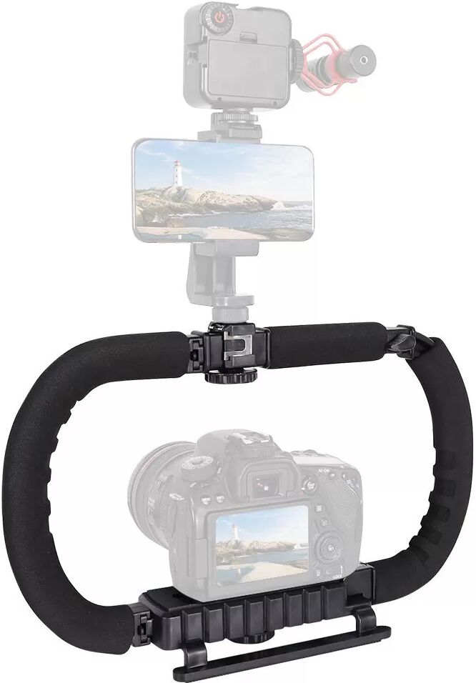 INF Faltbare U-förmige Halterung DSLR-Kamera C-förmiger Blitzschuhstabilisator