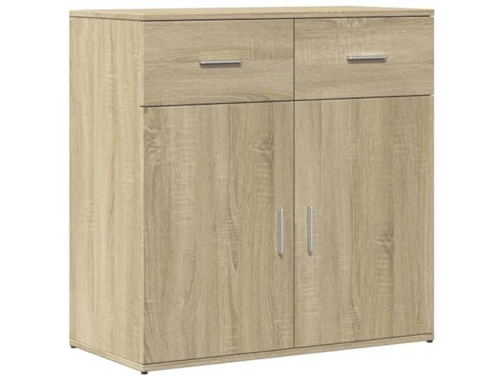 GFMGUEMV Sideboard Sonoma-Eiche 79x38x80 cm Holzwerkstoff Schrank Glatte Oberfläche, robust, feuchtigkeitsbeständig, pflegeleicht, vielseitig, Wohnzimmer, Bücher, Zeitschriften
