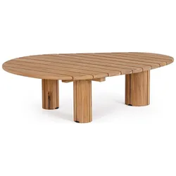Gartencouchtisch Tamires - Teakholz massiv Natur, 100 x 80 cm