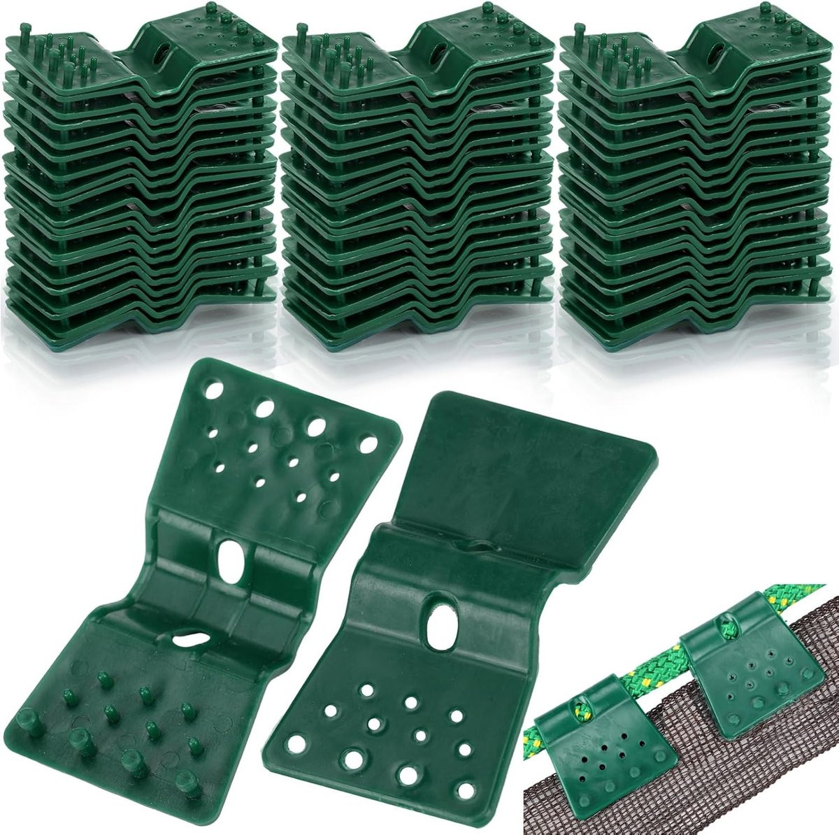 50 stuks Groene Kasfixeringsclips van Plastic voor Kasfolie