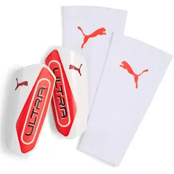 PUMA Ultra Light Sleeve Schienbeinschoner 11 - PUMA white/ultra red L