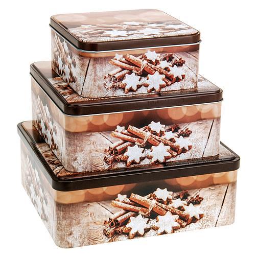 Gebäckdosen 3er Set Zimtsterne (ABW000240)