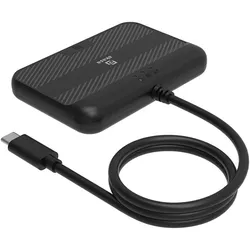 Akasa externí čtečka Smart karet a NFC ID (USB 2.0, USB-C), Speicherkartenlesegerät, Schwarz