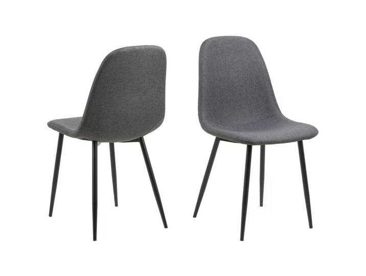 AC Design Furniture Stuhl AC Design Dunkelgrau Textil - Stuhl