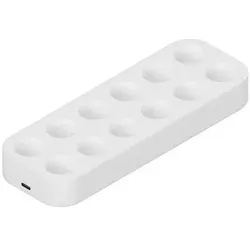 Piffany LED Akku-Basis für Taper-Kerzen, USB-C, Weiß, 18,5x6,5cm