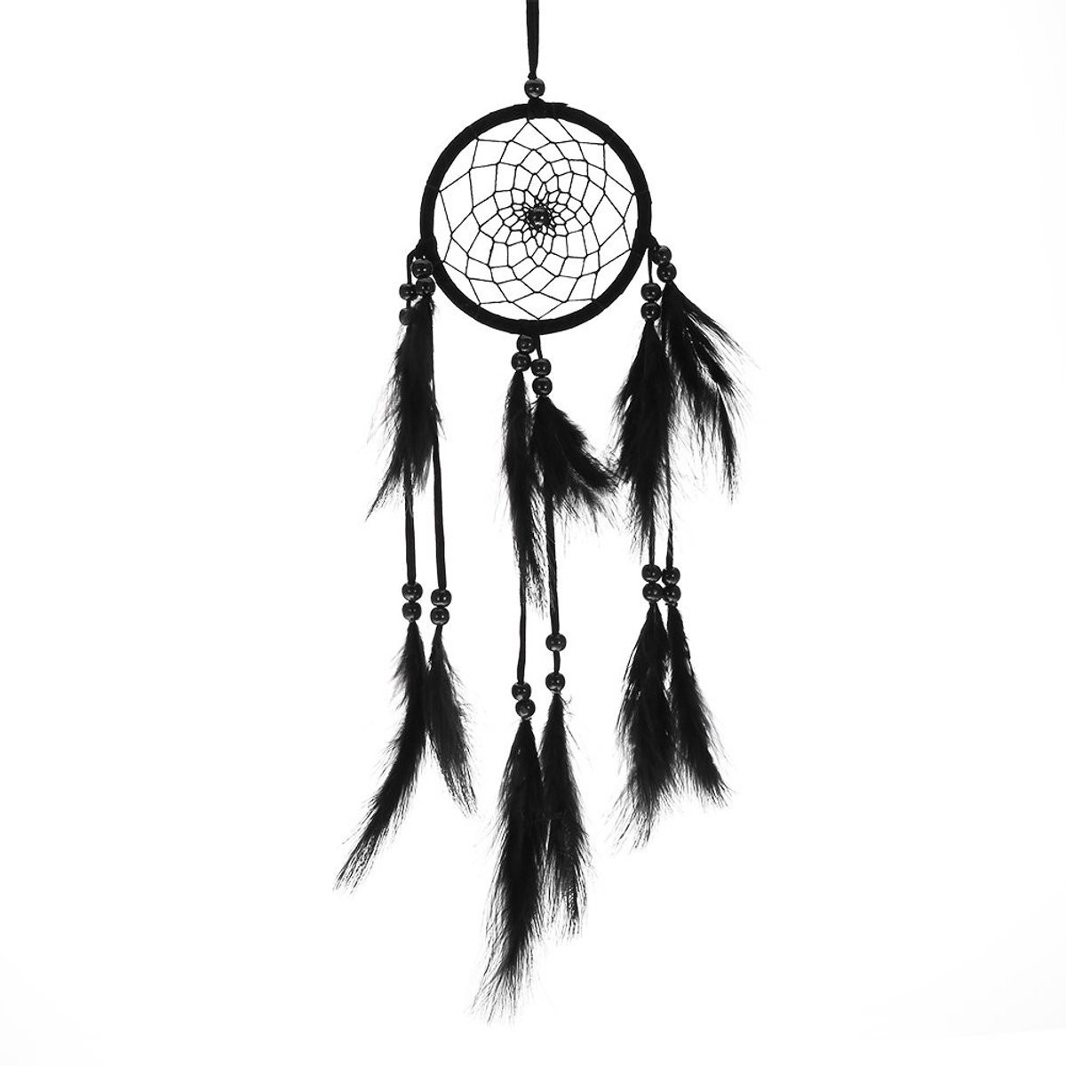 Dailygoods Handgemaakte Dromenvanger met Houten Kralen - Decoratieve Wandhanger