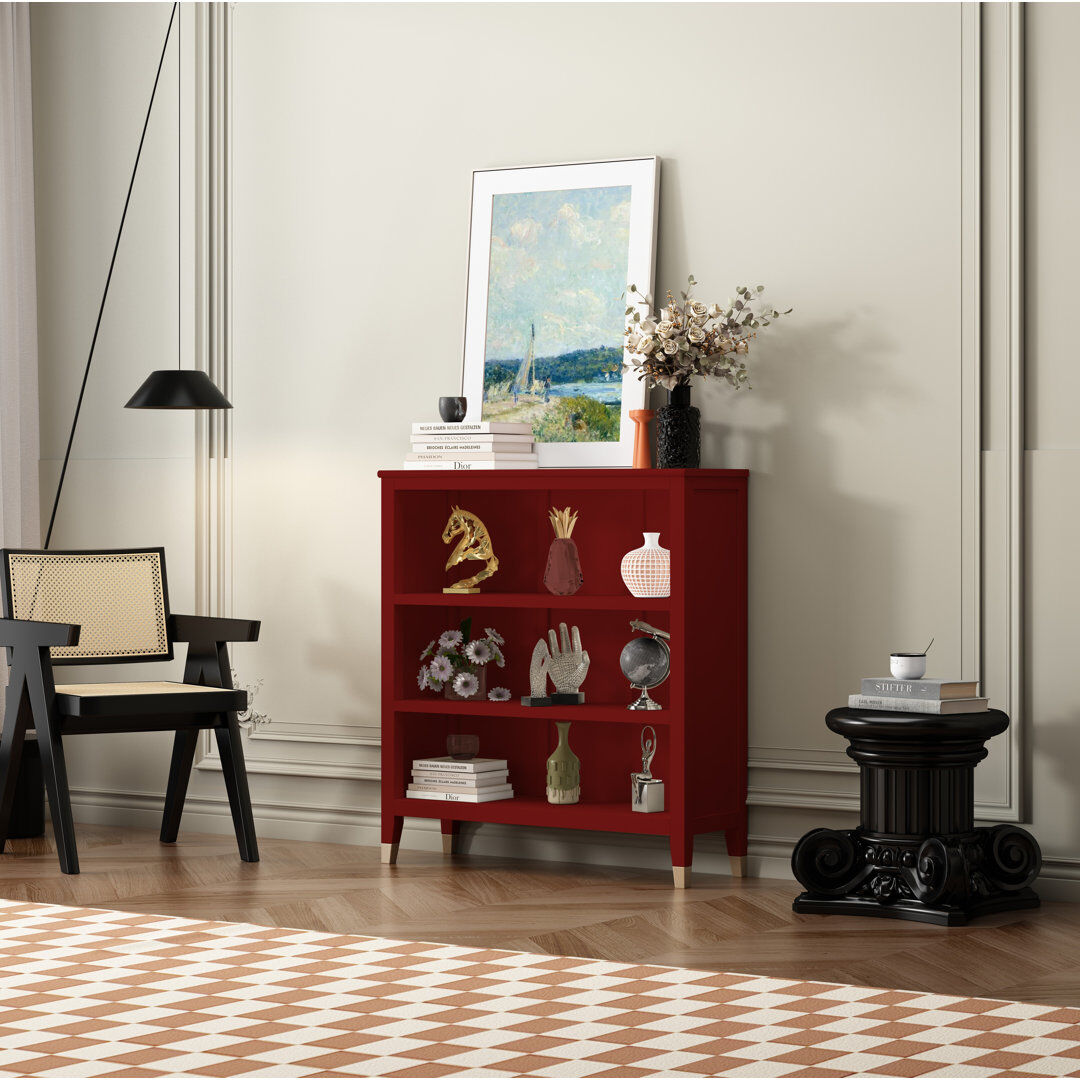Rosdorf Park Osnabrock 97 cm H x 89 cm W Standard Bookcase Red