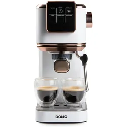 Domo Macchina per Espresso con Lancia Vapore, Siebträgermaschine, Weiss, Rosa