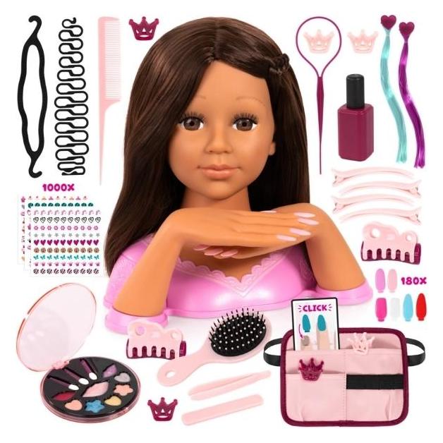 Bayer Charlene Magic Nails Styling- und Make-up-Kopf mit Händen und Fingernägeln (90090AC)