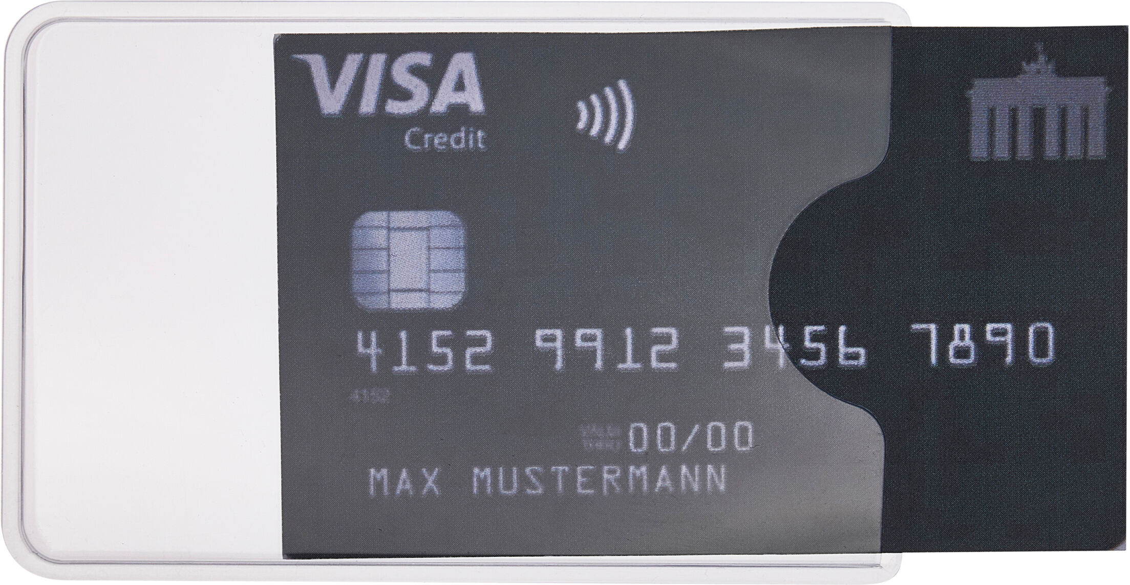 SPRINTIS 100 Unités - Étuis pour carte bancaire, transparent transparent, PVC rigide