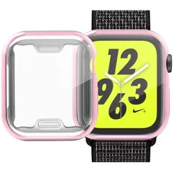 Schutzhülle für Apple Watch 4/ 5/ 6/ 2020/ 2023/ SE 40 mm Case Cover Bumper Displayschutz Hülle Tasche Pink