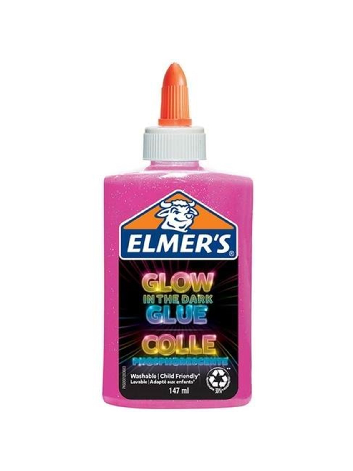 Elmer's nachtleuchtender Flüssigkleber | pink | 147 ml