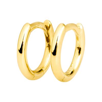 Paar Creolen JOBO, gelb (gelbgold 585), Ohrringe, Damen, 10mm, Gelbgold 585, 585 Gold 10 mm