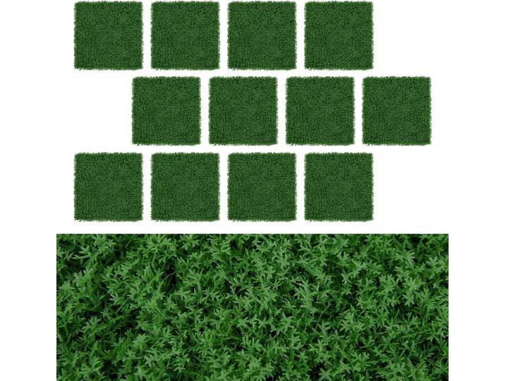 Mur de plantes en mousse artificielle, 12 pièces, 50.5x50.5cm, haie de confidentialité imbriquée pour jardin, cour, balcon, maison