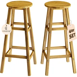 Barhocker 4er-Set Akazienholz 76x34x34cm