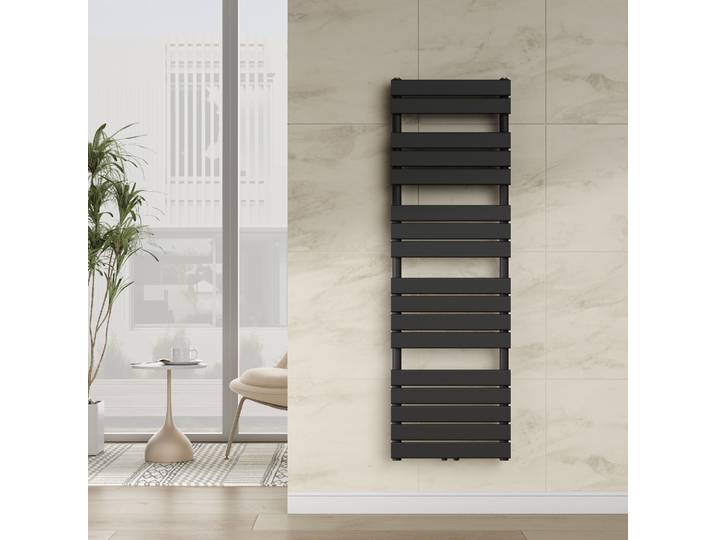 Handtuchheizkörper 'Voss' Schwarz 160x50cm Lamellen