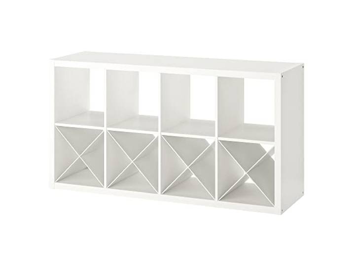 Ikea Étagère Kallax avec 4 inserts\, 77 x 147 cm\, blanc