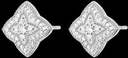 Edenly Ohrringe Diamantblume - WeiÃŸgold 9 Karat mit Diamanten