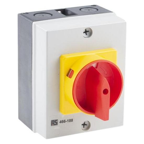 RS PRO Trennschalter 40A 3-polig im Gehäuse (466188)