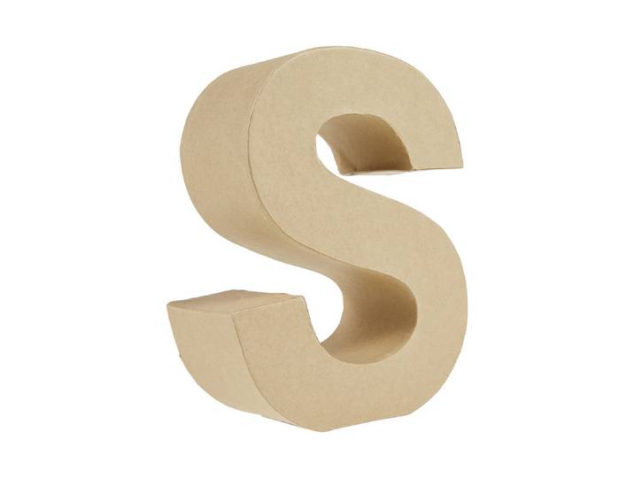 Glorex Karton-Buchstabe S 17.5 × 13 × 5.5 cm