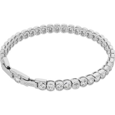 Tennisarmband JOOP "2038913", silber (silberfarben, kristallweiß, kristallweiß), Armbänder, Damen, 19cm, Silber 925 (Sterlingsilber), Tennisarmband, mit Zirkonia (synth.)