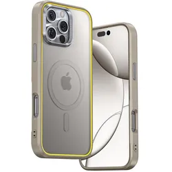 Aohi Etui na telefon The Future Magarmor iPhone 16 Pro Desert Titanium (Apple iPhone 16 Pro), Smartphone Hülle, Grau, Silber, Braun