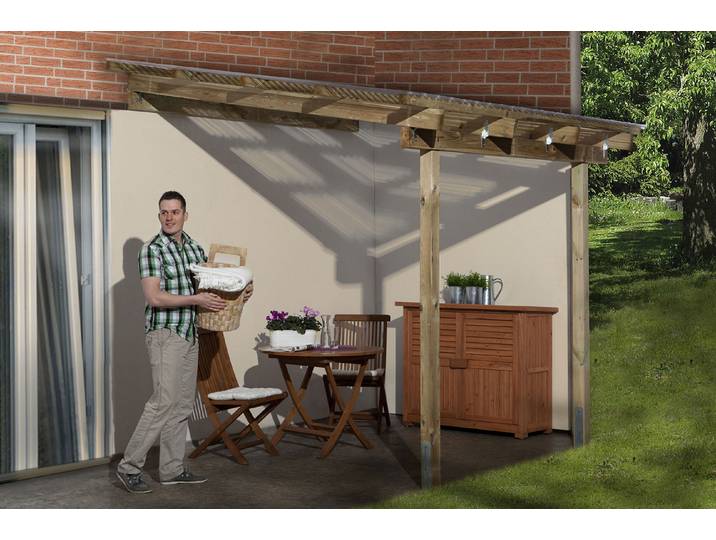Weka Terrassenüberdachung Salsa Holz Natur 2 × 2.3 m