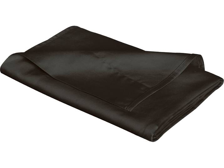 Betttuch FLEURESSE Colours , schwarz, B:220cm L:260cm, Mako-Satin, Obermaterial: 100% Baumwolle, Bettlaken, Betttuch, offenes Bettlaken
