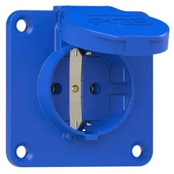 PCE 105-7b Schutzkontakt-Anbausteckdose 70x70 nat IP54 rückwärtig (blau) 1057b