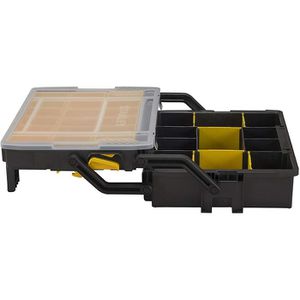 Stanley Sortimentskasten SortMaster Multilevel, 40 x 29,5 x 13,5cm, Kunststoff, mit 12 Fächern