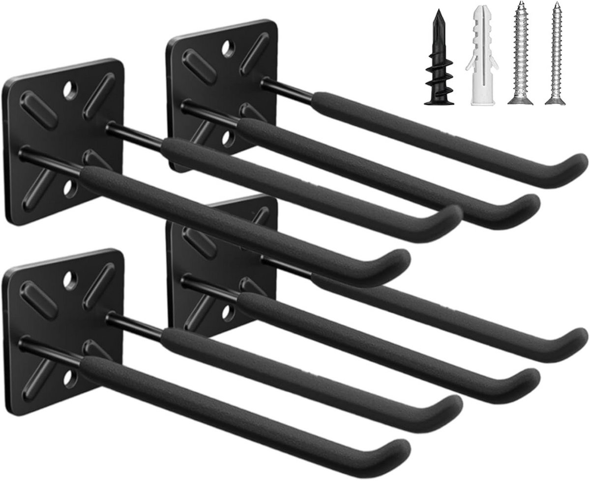 Heavy Duty Garage Haken voor Muurbevestiging - Set van 4