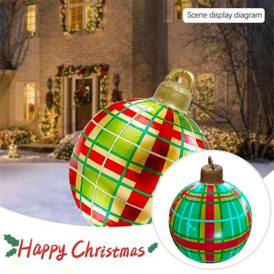 Retailers Go PVC Inflatable Christmas Ball, Large Outdoor Giant Decorated Balls, Big Party Tree Decorations, Toy Ball Without Light e