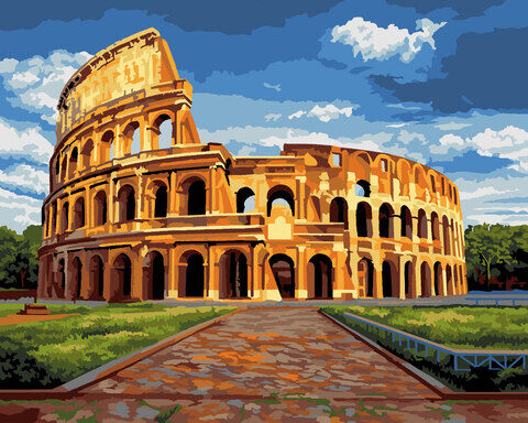 Malen nach Zahlen auf Keilrahmen "Colosseum", 50 x 40 cm