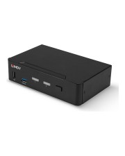 Lindy 2 Port KVM Switch DisplayPort 1.4 USB 3.0 & Audio Schaltet zwischen 2 DP-PCs von KVM-Umschalter 2-Port (39312)