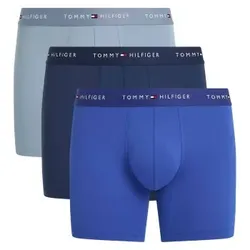 Tommy Hilfiger 3P Signature Microfibre Boxer Brief Blau/Hellblau Polyester Small Herren