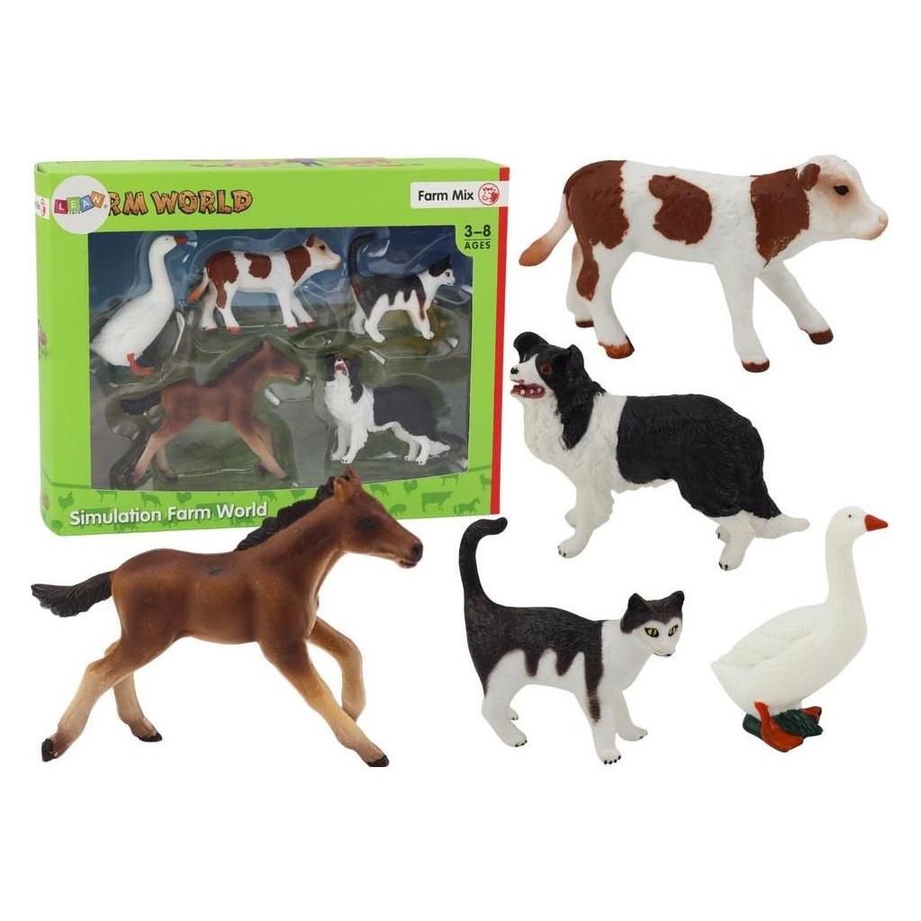Lean Toys Figuren ländlicher Tiere, 5-tlg (49675636)