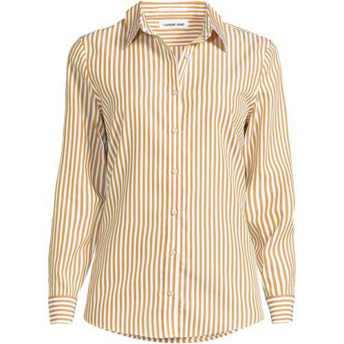 Bügelfreie Baumwoll-Bluse, Damen, size: regular, Gelb, Baumwolle, by Lands' End