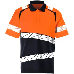 Warnschutz-Poloshirt "Accelerate Safe" - 3XL - marine/leuchtorange
