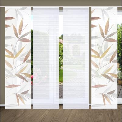 Schiebegardine HOME IN GREEN "RANDOW" Gr. 1, bunt, B:60cm H:245cm, Polyester, Gardinen, SET DIGITALDRUCK,BAMBUSOPTIK RECYCELT