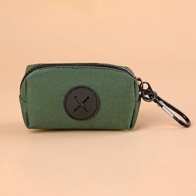 Uplifted Goods Durable Canvas Pet Waste Bag Dispenser army Green